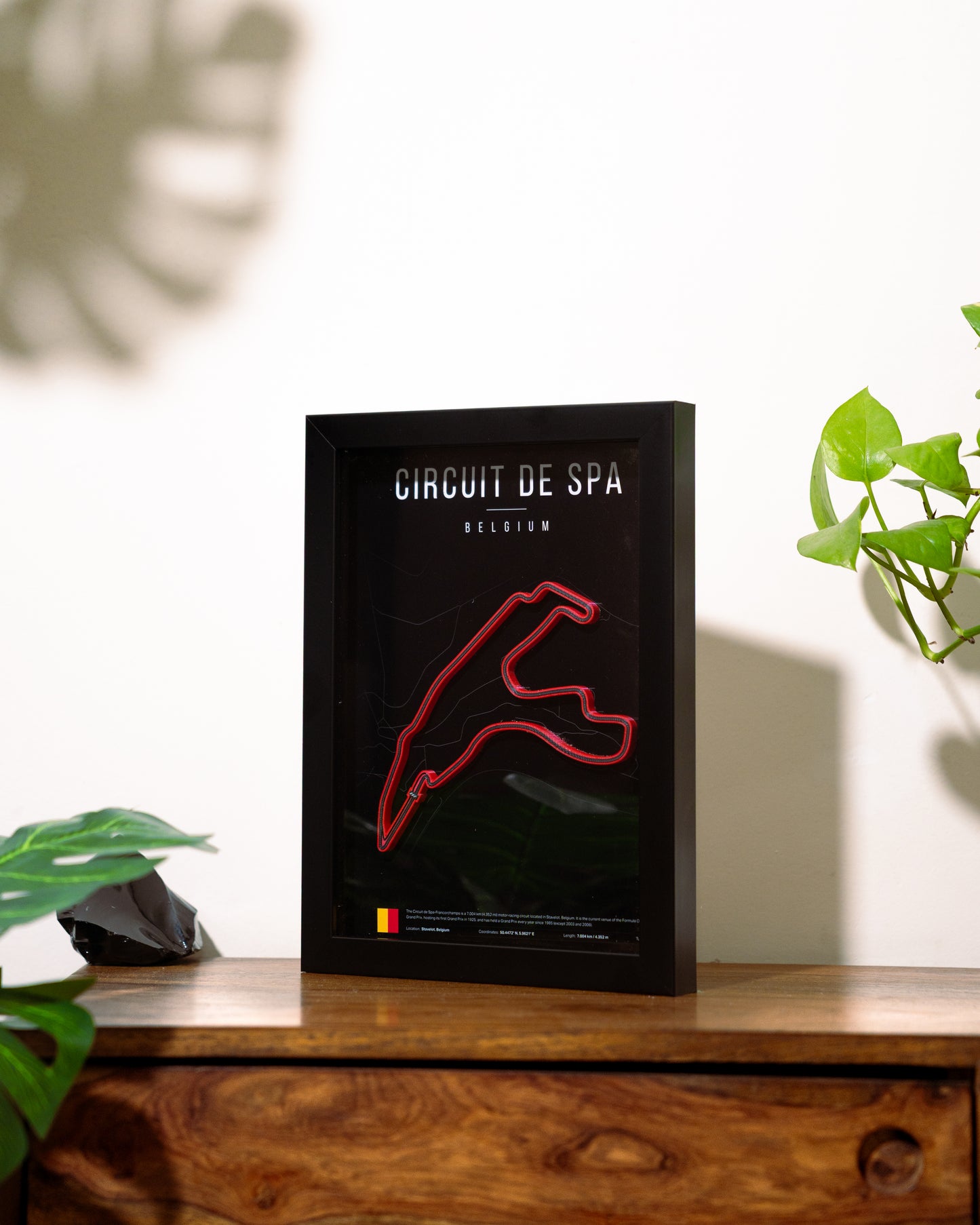 Circuit De Spa F1 Track 3D Wall Frame