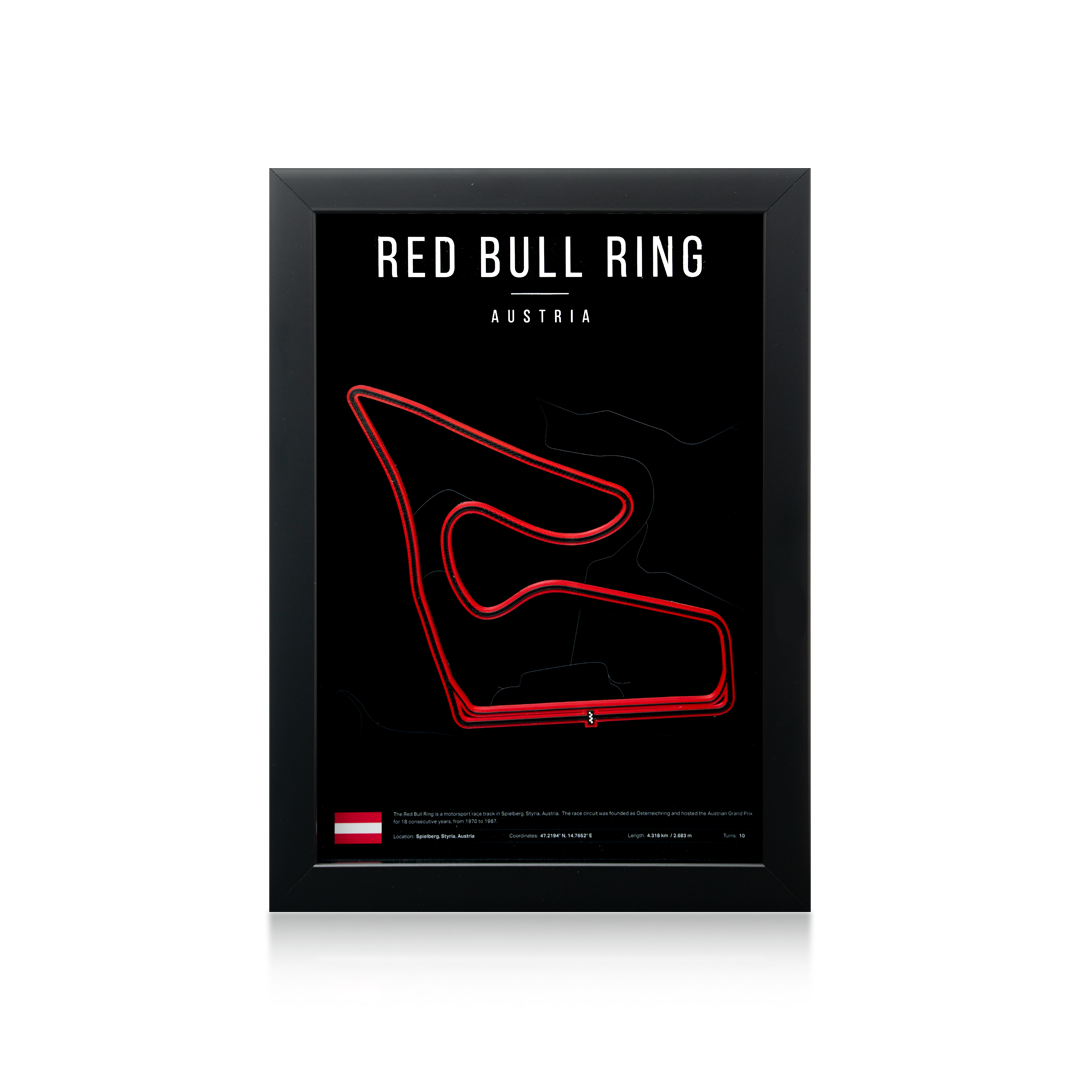 Red Bull Ring F1 Track 3D Wall Frame
