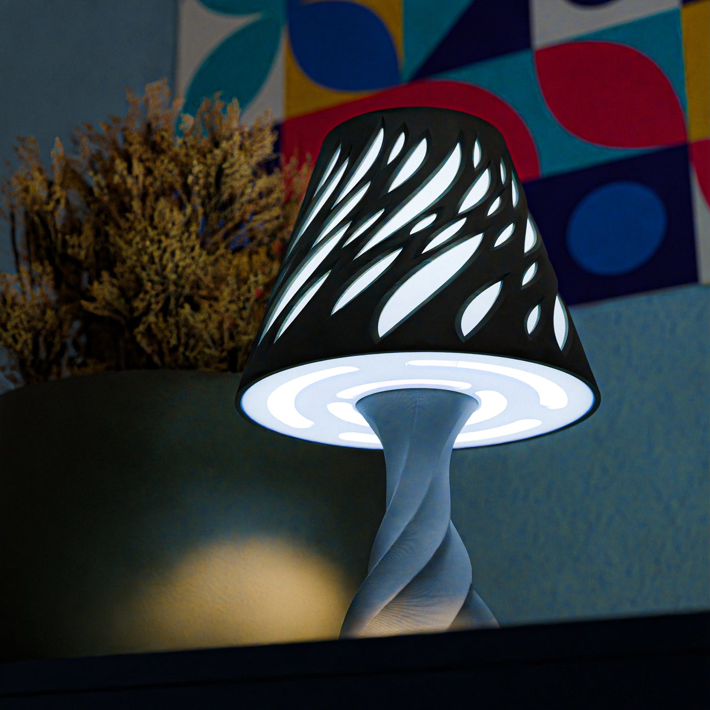 Tall Spectra lamp