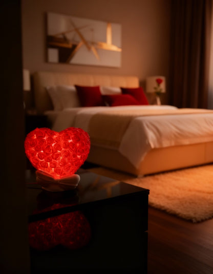 The valentine rose lamp