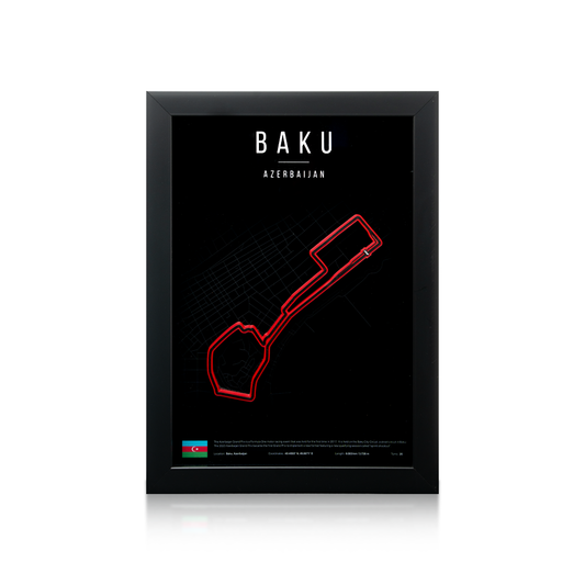BAKU F1 Track 3D Wall Frame