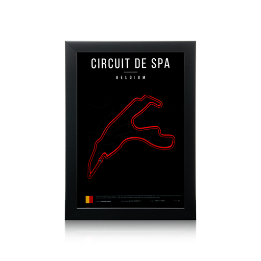 Circuit De Spa F1 Track 3D Wall Frame