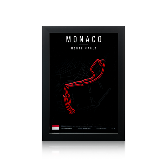 MONACO F1 Track 3D Wall Frame