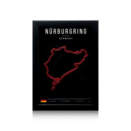 Nurburgring F1 Track 3D Wall Frame