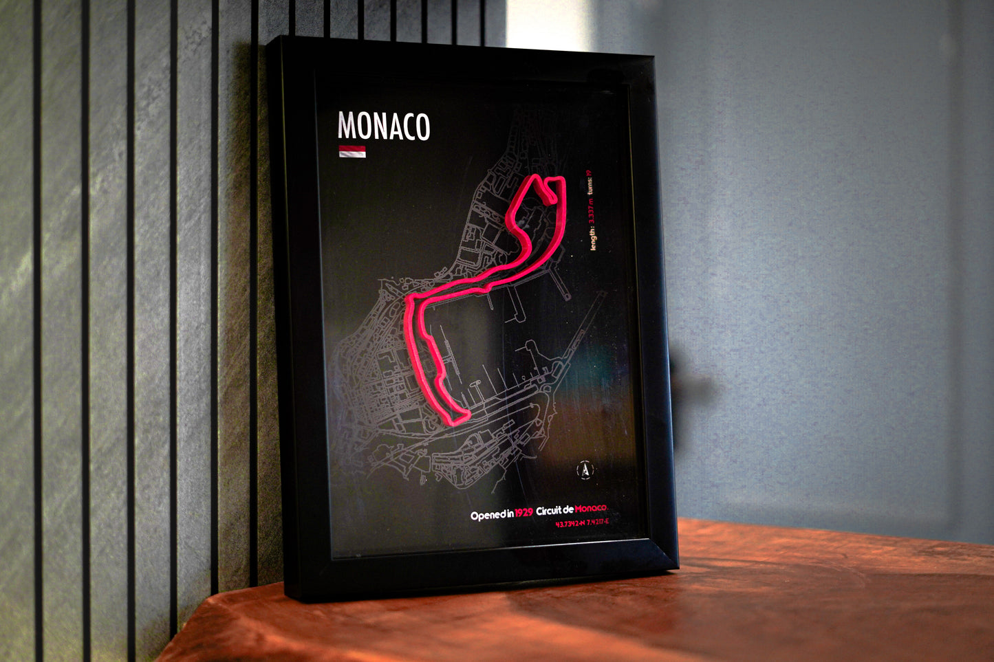 MONACO track 3D poster