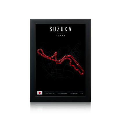 Suzuka F1 Track 3D Wall Frame