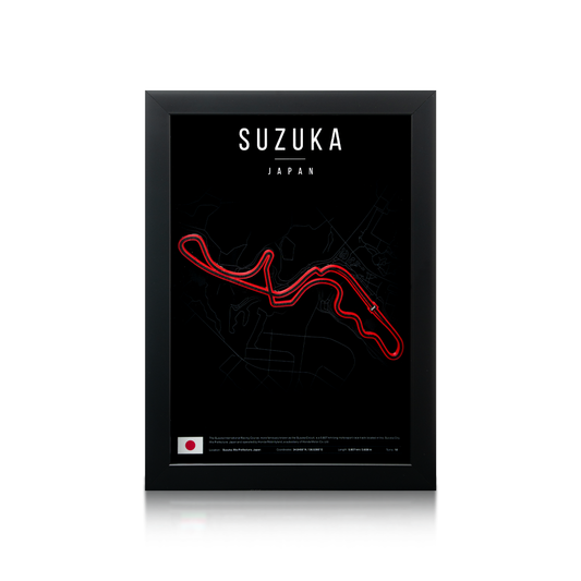 Suzuka F1 Track 3D Wall Frame