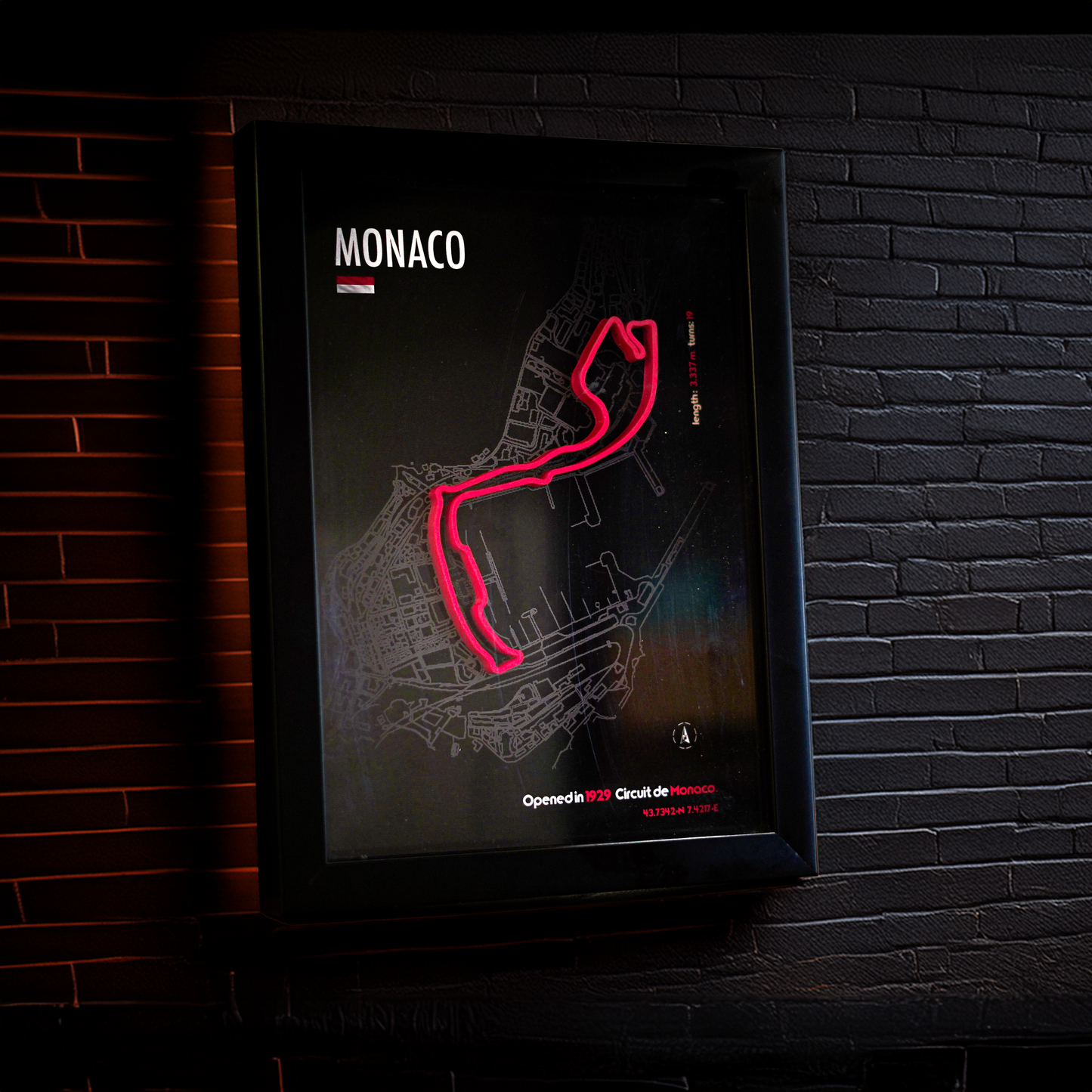 MONACO track 3D poster